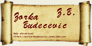 Zorka Budečević vizit kartica